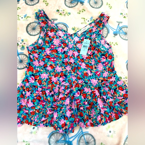 LOFT Tops - NWT LOFT Brightly Colored Floral Sleeveless Blouse